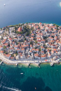 Hırvatistan kıyı şeridinin havadan görüntüsü