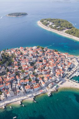 Hırvatistan kıyı şeridinin havadan görüntüsü
