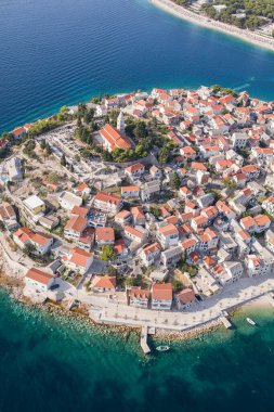 Hırvatistan kıyı şeridinin havadan görüntüsü