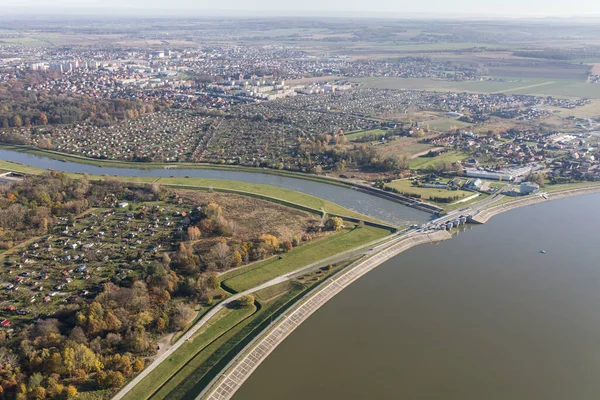 Aerial View Nysa City Center Poland — Stock Photo, Image