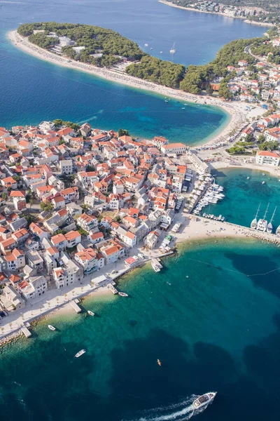 Повітряний Вид Узбережжя Хорватії — стокове фото