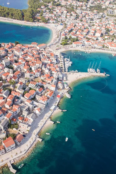 Letecký Pohled Chorvatské Pobřeží — Stock fotografie