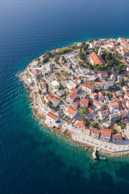 Hırvatistan kıyı şeridinin havadan görüntüsü