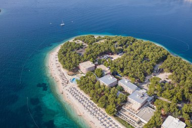 Hırvatistan kıyı şeridinin havadan görüntüsü