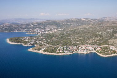 Hırvatistan kıyı şeridinin havadan görüntüsü