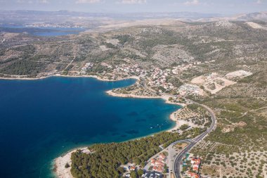 Hırvatistan kıyı şeridinin havadan görüntüsü