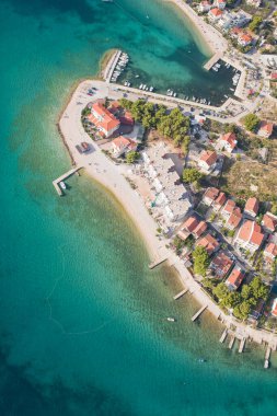 Hırvatistan kıyı şeridinin havadan görüntüsü