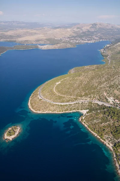 stock image aerial view of the Croatia coastline