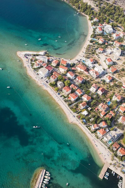 Hırvatistan Kıyı Şeridinin Havadan Görüntüsü — Stok fotoğraf
