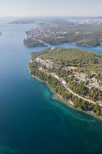 Uitzicht Vanuit Lucht Kroatische Kust — Stockfoto