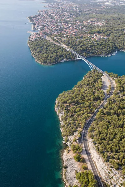 stock image aerial view of the Croatia coastline