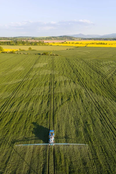 Luftaufnahme Der Erntefelder Der Nähe Der Stadt Neiße Polen — Stockfoto