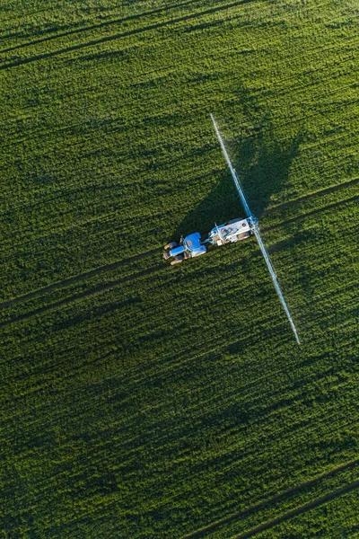Εναέρια Άποψη Των Αγρών Συγκομιδής Κοντά Στην Πόλη Nysa Στην — Φωτογραφία Αρχείου