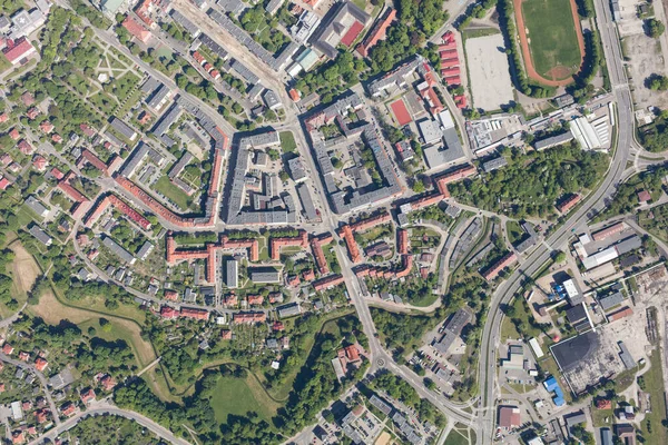 Luftaufnahme Der Stadt Nysa Polen — Stockfoto
