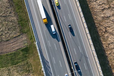 Polonya 'nın Wroclaw şehrindeki geçitin hava görüntüsü