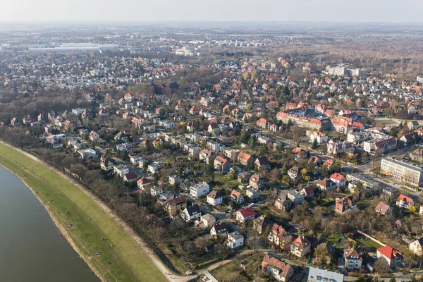 Letecký Pohled Město Vratislav Polsko — Stock fotografie