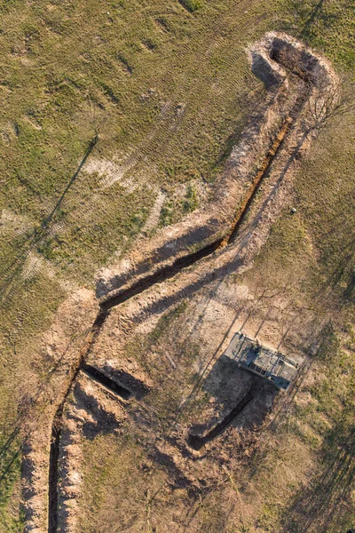 มมองทางอากาศของสนามฝ กทหารเม Wroclaw โปแลนด — ภาพถ่ายสต็อก