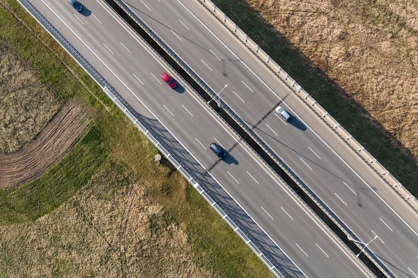 Воздушный Вид Автостраду Вроцлаве Польше — стоковое фото