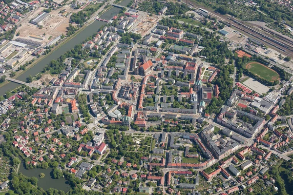 Luchtfoto Van Nysa Stad — Stockfoto