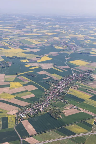 Εναέρια Θέα Του Χωριού Κοντά Στην Πόλη Nysa Στην Πολωνία — Φωτογραφία Αρχείου