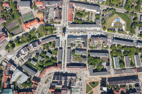 Aerial View Nysa City Suburbs Poland — Stock Photo, Image