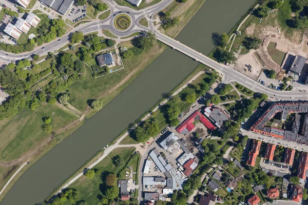 Вид Воздуха Пригороды Города Ныса Польше — стоковое фото