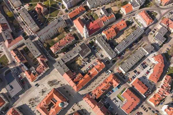 Olesnica市 Dolny Slask的鸟瞰图 — 图库照片