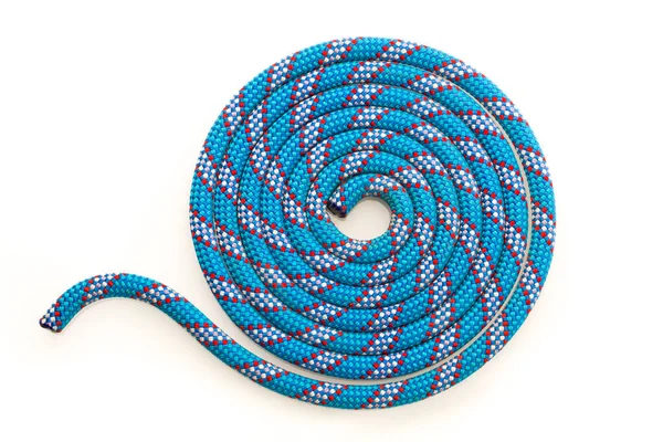 Барвистий Мотузковий Вузол Ізольований Білому Тлі — стокове фото