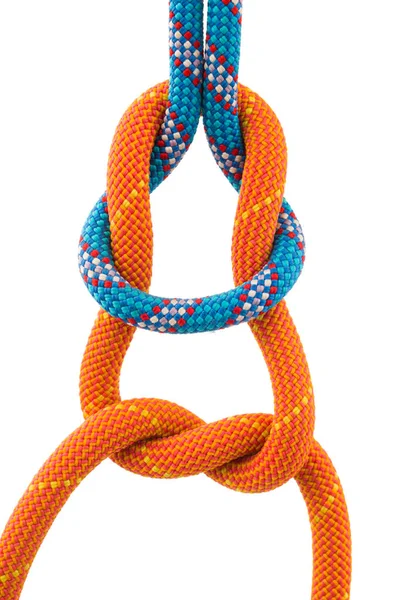 Colorful Rope Knot Isolated White Background — Stock Photo, Image