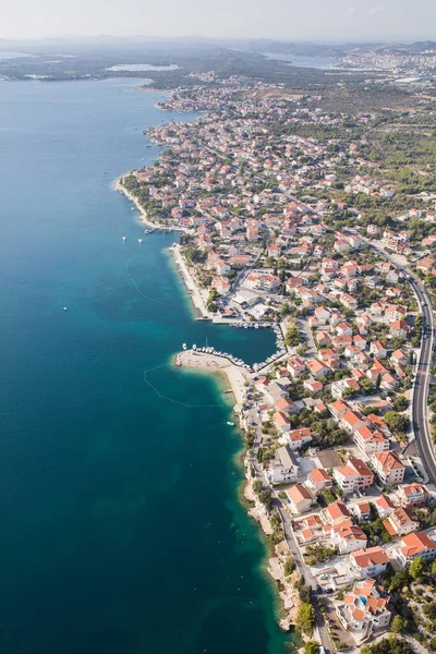 Aerial View Croatia Coastline Sibenik City — Stock Photo, Image