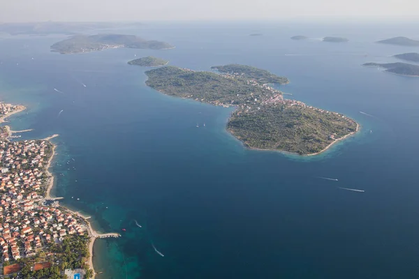 stock image aerial view of the Croatia coastline   near Vodice city.