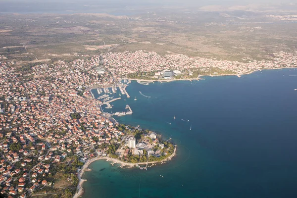 Letecký Výhled Chorvatské Pobřeží Blízkosti Města Vodice — Stock fotografie