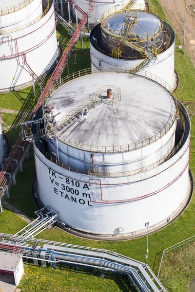 Aerial View Fuel Tank Factory Poland — Stock Photo, Image