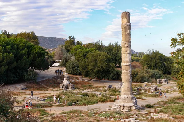 Ruins Temple Artemis Ephesus Selcuk Ókori Világ Csodájának Egyike — Stock Fotó