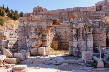 Ancient city Ephesus (Efes) in Turkey. Ancient architectural structures UNESCO cultural heritage.Selcuk TURKEY