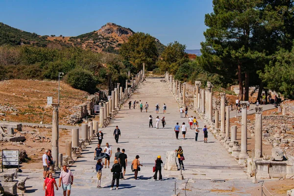 Ősi Város Ephesus Efes Törökországban Ősi Építészeti Struktúrák Unesco Kulturális — Stock Fotó