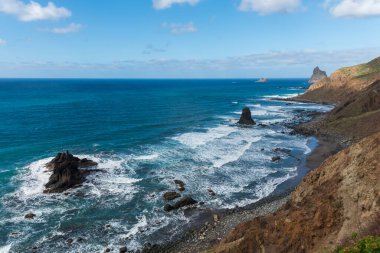 Benijo beach (Playa Benijo) Kuzey Tenerife, Kanarya Adaları