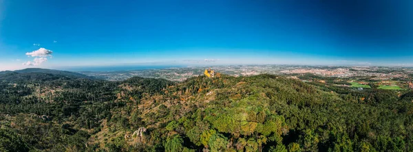 Panoramautsikt Över Pena National Palace Sintra Portugal — Stockfoto