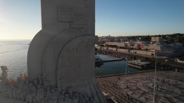 Λισαβόνα Πορτογαλία Νοεμβρίου 2022 Εναέρια Κατάρρευση Του Ιστορικού Μνημείου Ορόσημο — Αρχείο Βίντεο