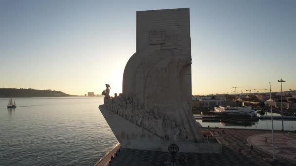 Lisboa Portugal Noviembre 2022 Hiperlapso Aéreo Hito Histórico Monumento Los — Vídeo de stock