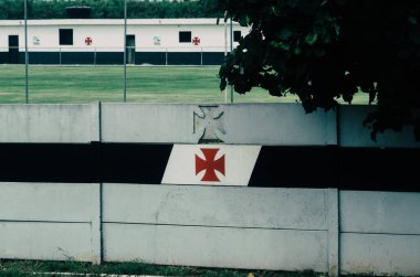 Rio de Janeiro, Brezilya - 28 Aralık 2022: Rio de Janeiro, Brezilya 'da Vasco da Gama futbol takımı antrenman sahası