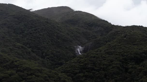 Vista Aérea Del Dron Cachoeira Bonita Que Significa Hermosa Cascada — Vídeo de stock