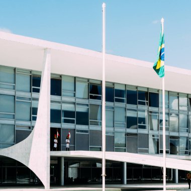 Brasilia, Brazil - February 12, 2023: Planalto Palace, the official workplace of the President of Brazil, located in the national capital of Brasilia