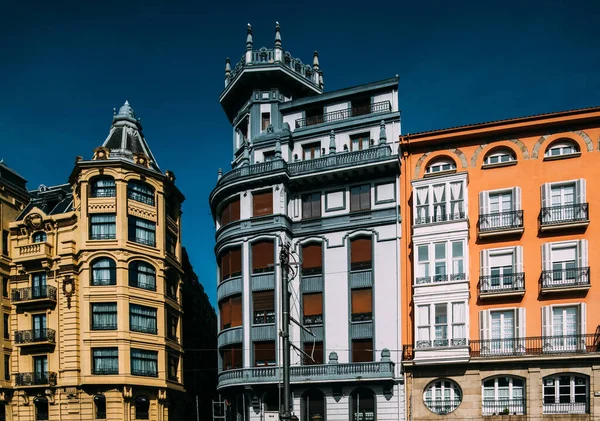 Architecture Traditionnelle Colorée Dans Centre Historique Bilbao Pays Basque Espagne — Photo