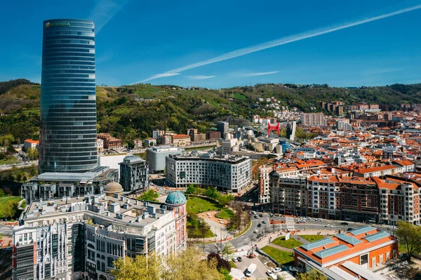 Bilbao Spanyolország Április 2023 Légi Kilátás Bilbao Legnagyobb Város Baszkföld — Stock Fotó