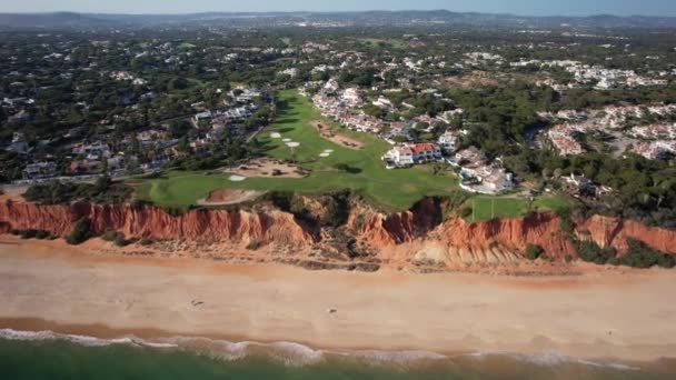 Überblick Über Golfplätze Vale Lobo Algarve Portugal Europa Mit Blick — Stockvideo