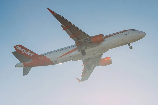 Lisbona Portogallo Luglio 2023 Compagnia Aerea Low Cost Easyjet Con — Foto Stock