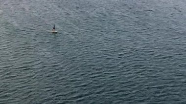 Genç maceraperest adam yeni bir okyanus gerilim aracına biniyor. Buna elektrikli hidrofolyo deniyor. Yeşil yenilenebilir okyanus taşımacılığının geleceği elektrikli su yosunu.