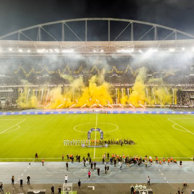 Rio de Janeiro, Brezilya - 21 Ekim 2023: Botafogo, Nilton Santos Stadyumu 'nda Atletico Paranense ile oynadı. Oyun bir güç kesintisi nedeniyle askıya alındı ve iki gün sonra 1-1 berabere bitti.