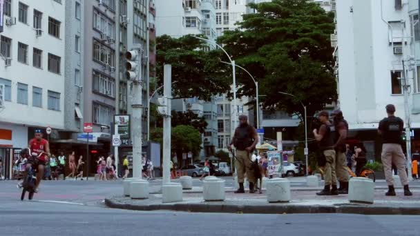 Rio Janeiro Brasil Janeiro 2024 Rio Janeiro Carro Polícia Militar — Vídeo de Stock
